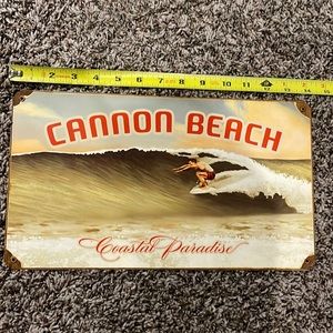 Cannon Beach vintage metal sign